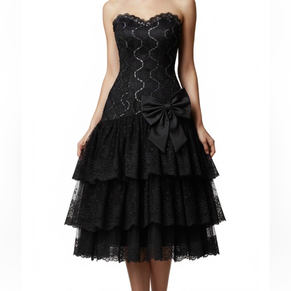 Alfred Angelo Dresses & Skirts - Alfred Angelo Black Lace Dress